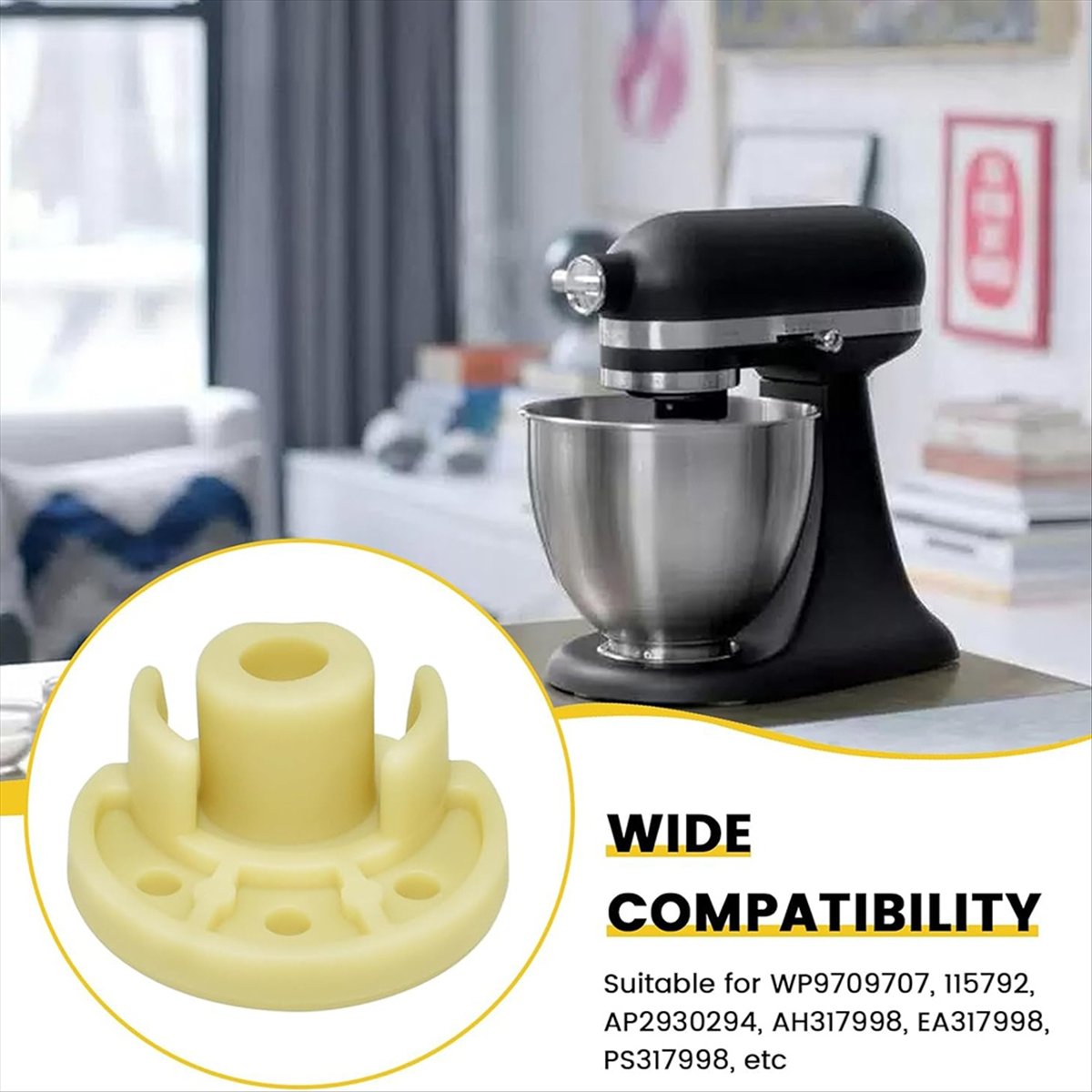 Kitchenaid Mixer Hand Mixer - A75K 9709707 ミキサー底部ゴム足、10個入りブレンダー底部パッド足交換部品、キッチンエイドティルトヘッドスタンドミキサー用