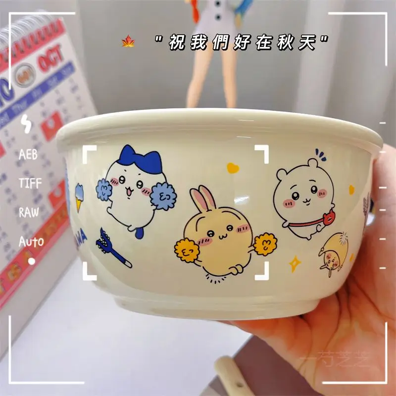 Dim Sum Basket - ちいかわ 可愛い漫画風セラミックインスタントラーメン丼セット - 家庭用食器コレクション インターネットセレブ USAQI