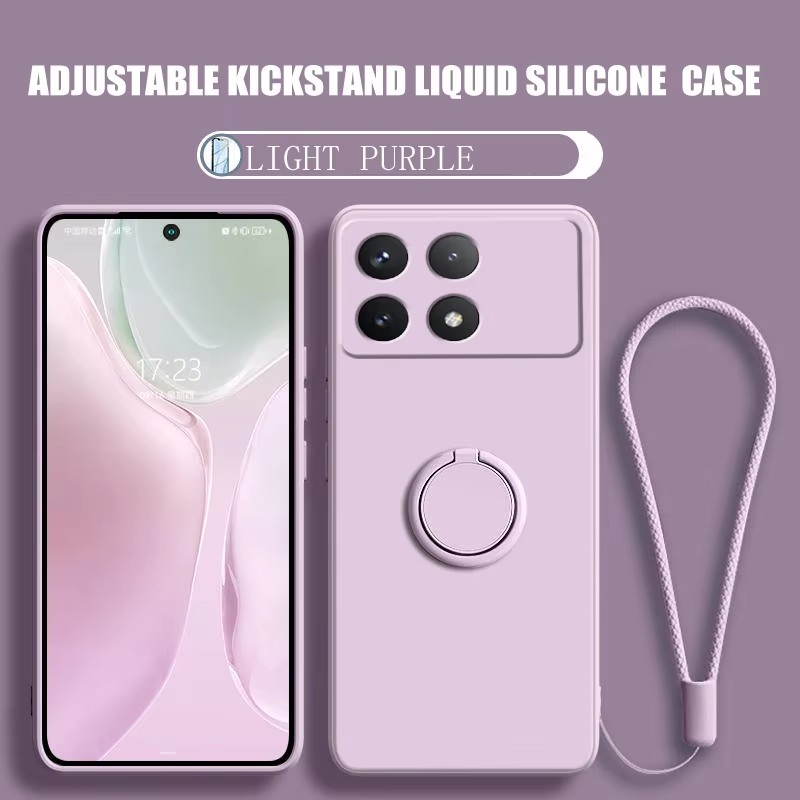 Taco Stand Holder - 高級液体シリコン製マグネット式ホルダー付きスマホケース Xiaomi Redmi 12C A5 A3