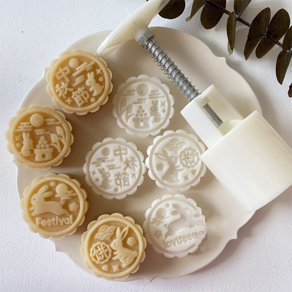 Bunny Cake Mold - 4個/セット 3Dモデル イースターケーキデコレーション 緑豆ケーキ DIY キッチンツール