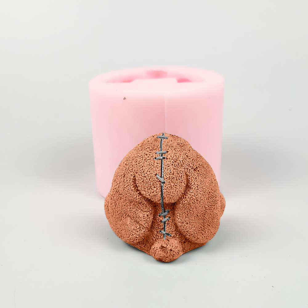 シリコーン型 3D かわいい漫画ぬいぐるみウサギの石鹸シリコ - Bunny Cake Mold のレビューと価格