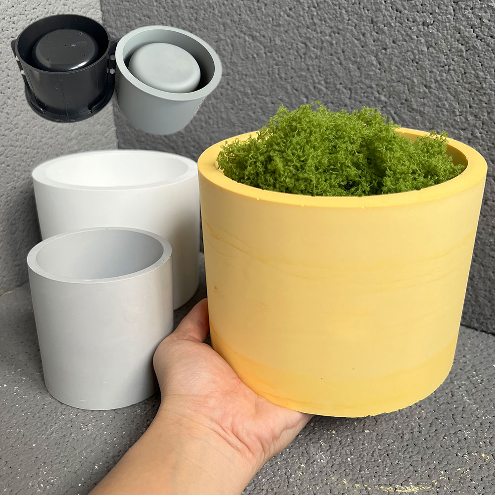大きなシリコンコンクリートプランター型,丸い屋内植木鉢,大き - Potsticker Mold のレビューと価格