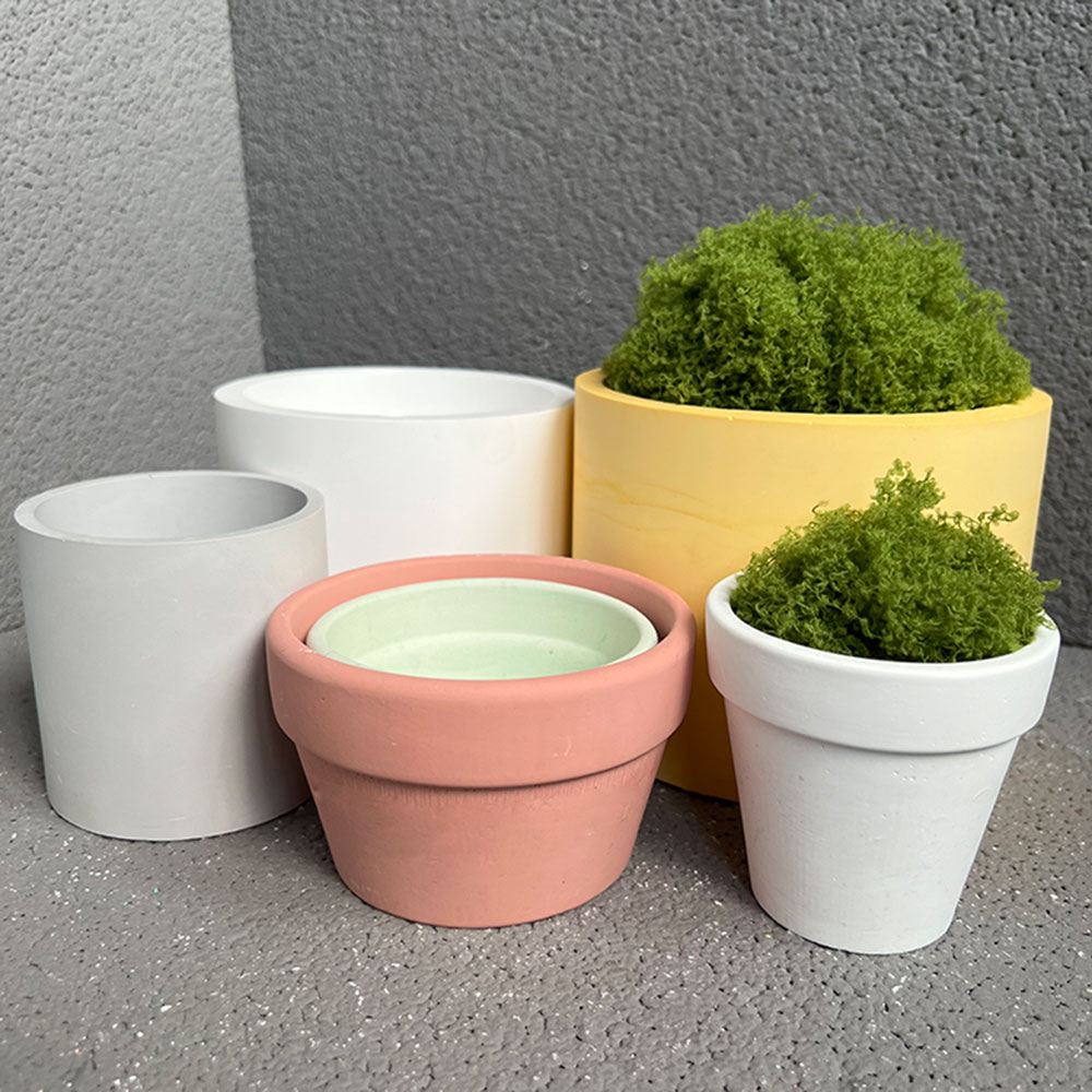 大きなシリコンコンクリートプランター型,丸い屋内植木鉢,大き - Potsticker Mold のレビューと価格