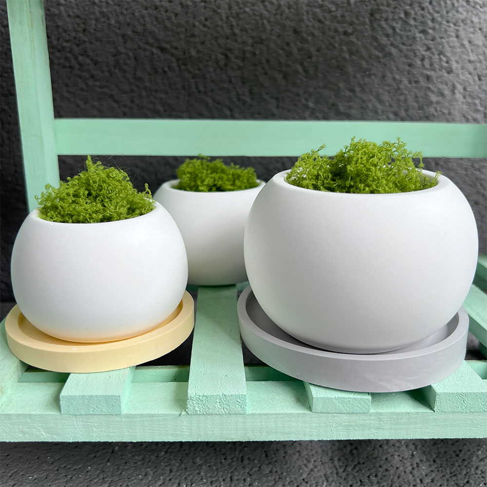 大きなシリコンコンクリートプランター型,丸い屋内植木鉢,大き - Potsticker Mold のレビューと価格