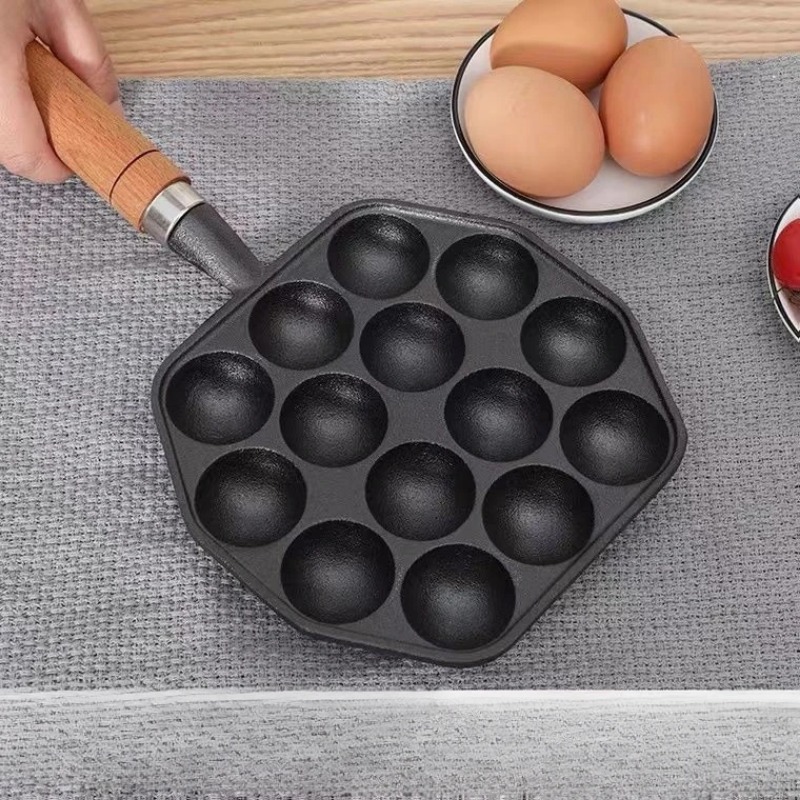 プロの誘導鋳鉄ガスストーブベーキングパン、14穴、パンケーキ - Takoyaki Grill Plate のレビューと価格