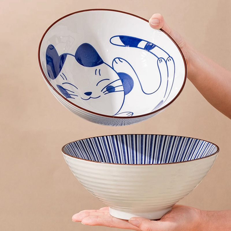 1200ML セラミックラーメンボウル 日本風麺鉢 スープ用 - Dim Sum Basket のレビューと価格