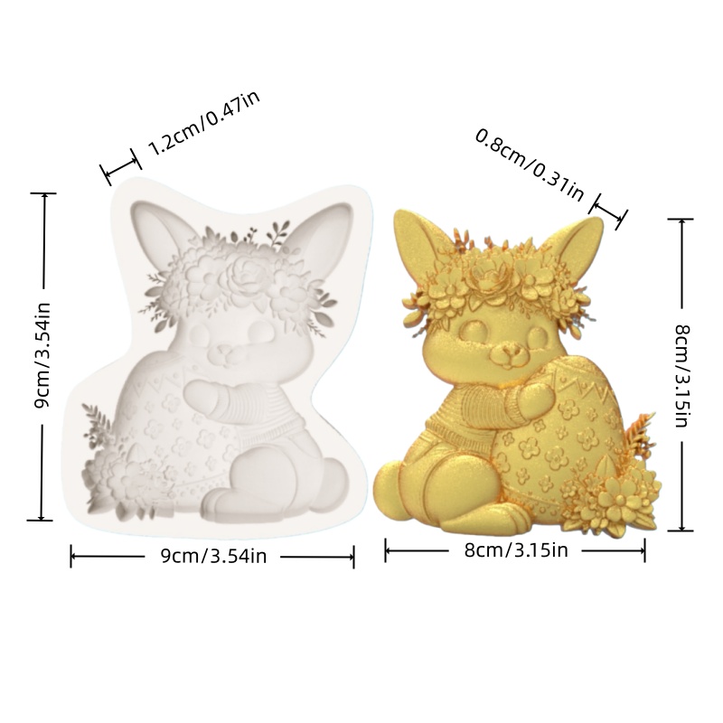 イースターリースバニーシリコン製ベーキングモールド、イースタ - Bunny Cake Mold のレビューと価格