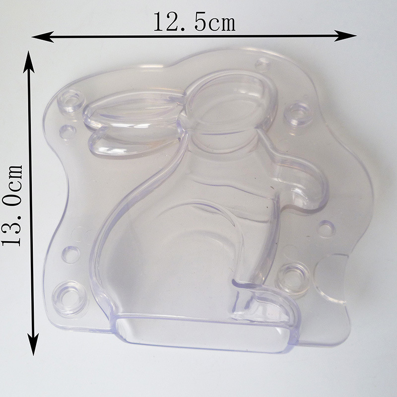 新しい 3D ウサギの形のチョコレート型再利用可能なイースタ - Bunny Cake Mold のレビューと価格