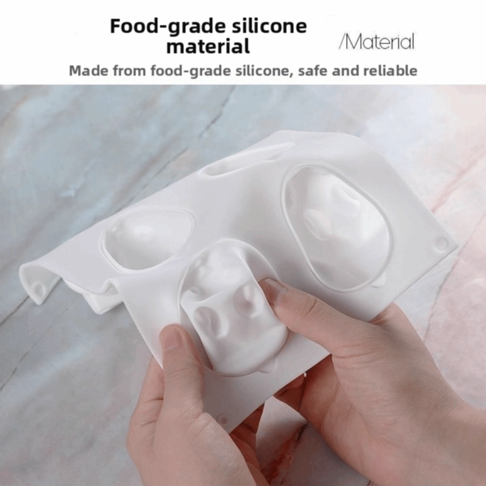 柔軟なシリコン製3Dうさぎケーキ型、バニー6個取りシリコンム - Bunny Cake Mold のレビューと価格