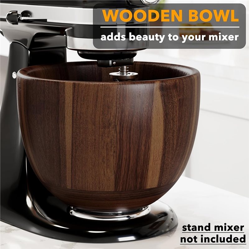 キッチンエイド4.5&5QTアカシア木製ミキシングボウルホル - Kitchenaid Mixer Hand Mixer のレビューと価格