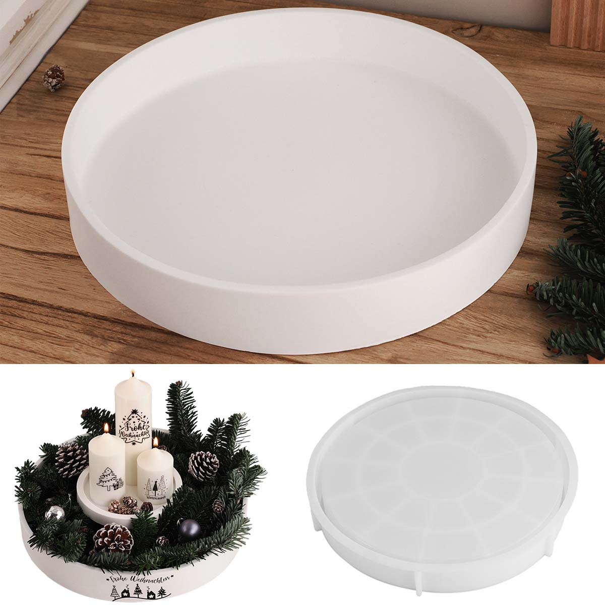 コンクリート丸型キャンドルボウル容器シリコンモールドDIY大 - Potsticker Mold のレビューと価格