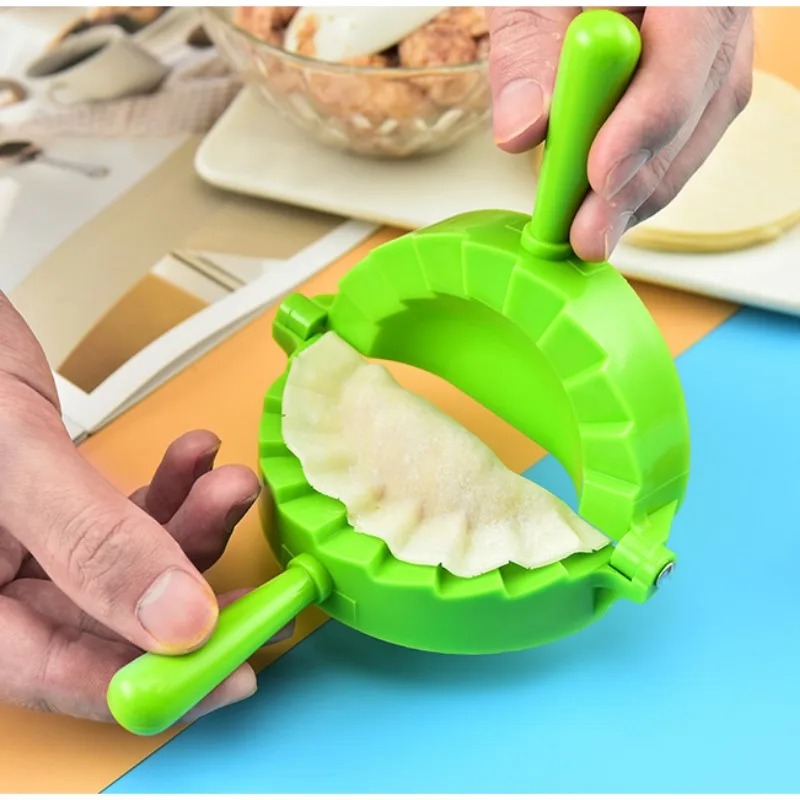 餃子型ハンドプレス生地餃子トングキッチンアクセサリーキッチン - Dumpling Press Set のレビューと価格