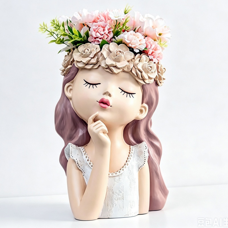 瞑想的な花の妖精の花瓶大型シリコンモールドDIY樹脂石膏デス - Potsticker Mold のレビューと価格