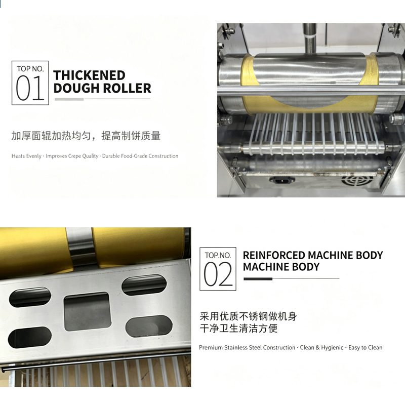 自動ミルクレープマシン業務用ドリアンマンゴークレープメーカー - Spring Roll Wrapper のレビューと価格