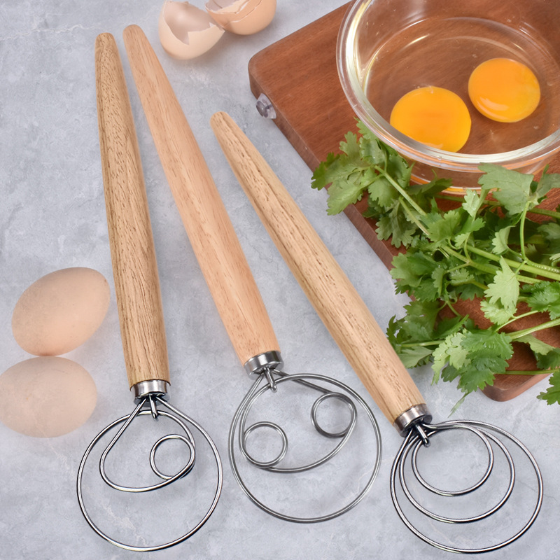 オークハンドル付きdanishペストリーコイルミキサー、家庭 - Danish Pancake Pan のレビューと価格