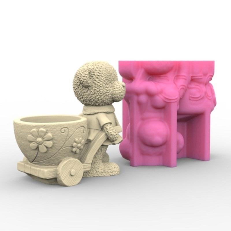3D DIY 植木鉢金型シリコーンコンクリート金型クマ花瓶金 - Potsticker Mold のレビューと価格