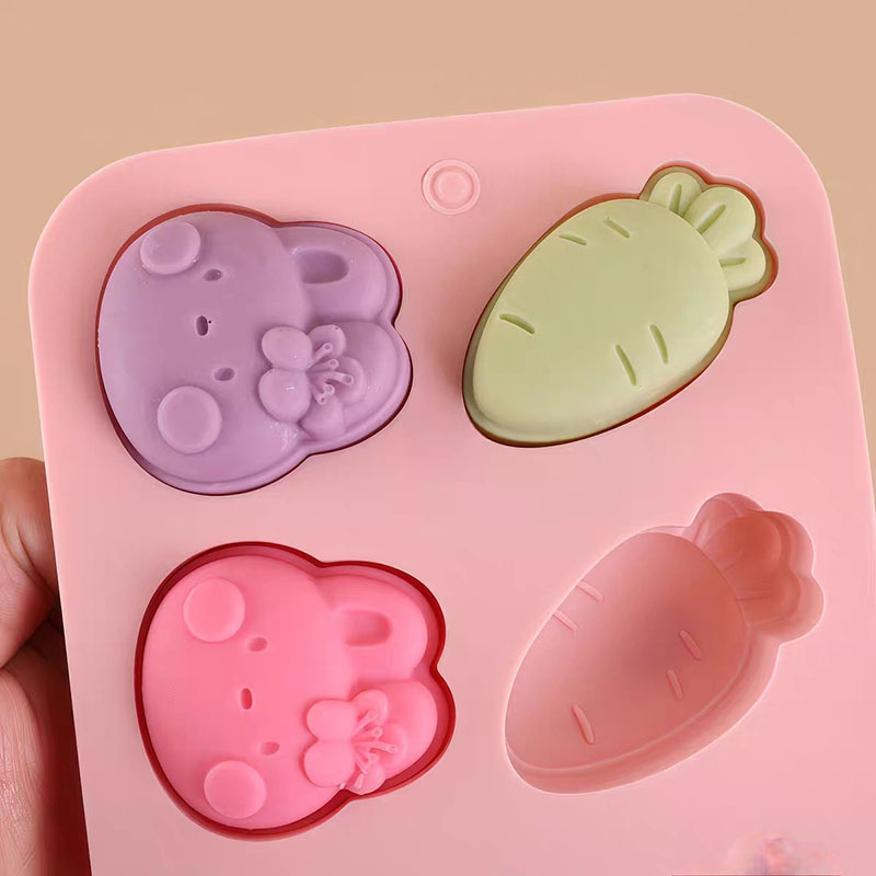 漫画シリコーン型ウサギニンジンクッキーチョコレートキャンディ - Bunny Cake Mold のレビューと価格